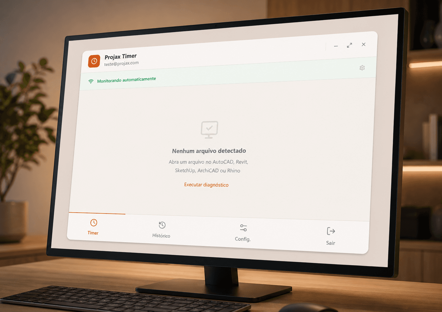 Projax Timer — app desktop de controle de horas
